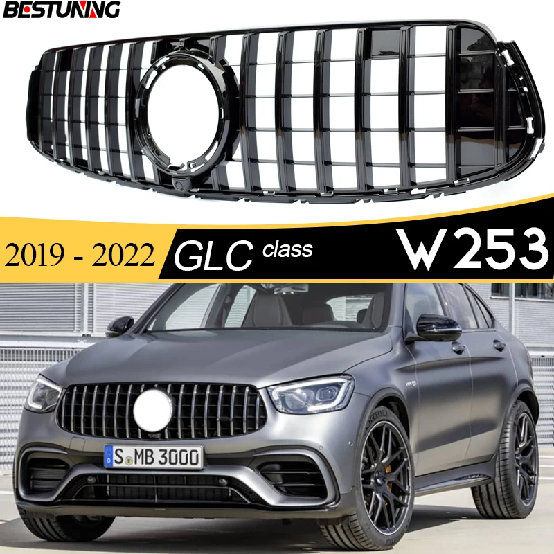 Lifting W253 Argento Griglia Paraurti Anteriore Per Mercedes Glc Classe X253 C253 Coupe 2020 - 2022 Glc 250 Glc 43 Non Per Glc 63