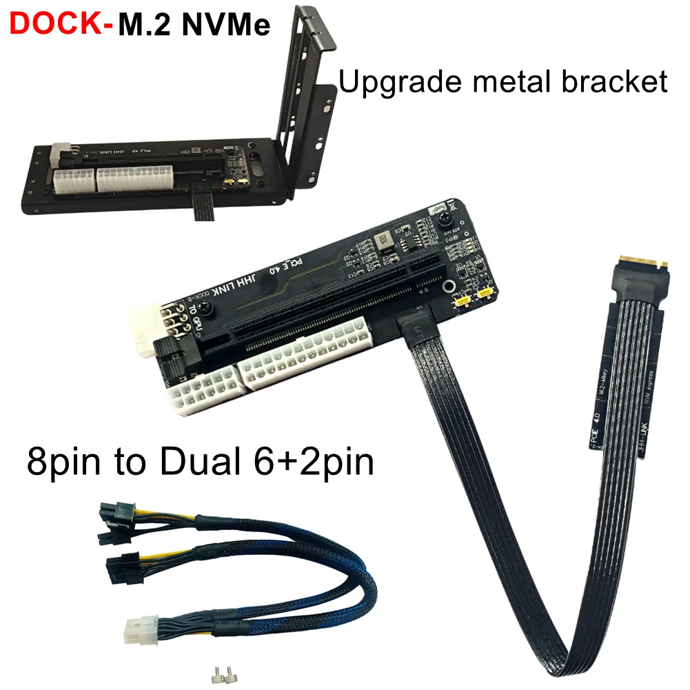 Dock-M.2 Nvme Pci Express X16 4.0 A M.2 M Key Silver-Plate Adapter Egpu Scheda Video Grafica Esterna Gen4 Gpu 4.0 Per Pc Laptop