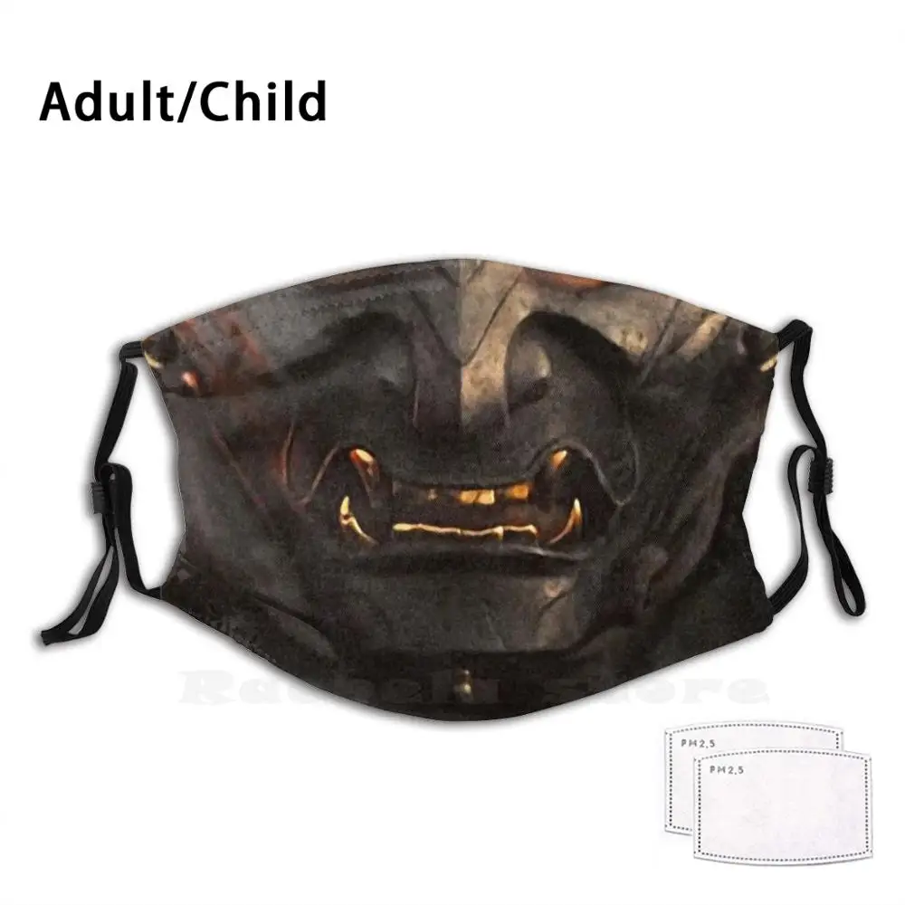 Tsushima Ghost Jin Sakai Mask Stampa Divertente Riutilizzabile Pm2.2807 Filtro Maschera Videogiochi Gamer Ghost Of Tsushima Ps4 Action
