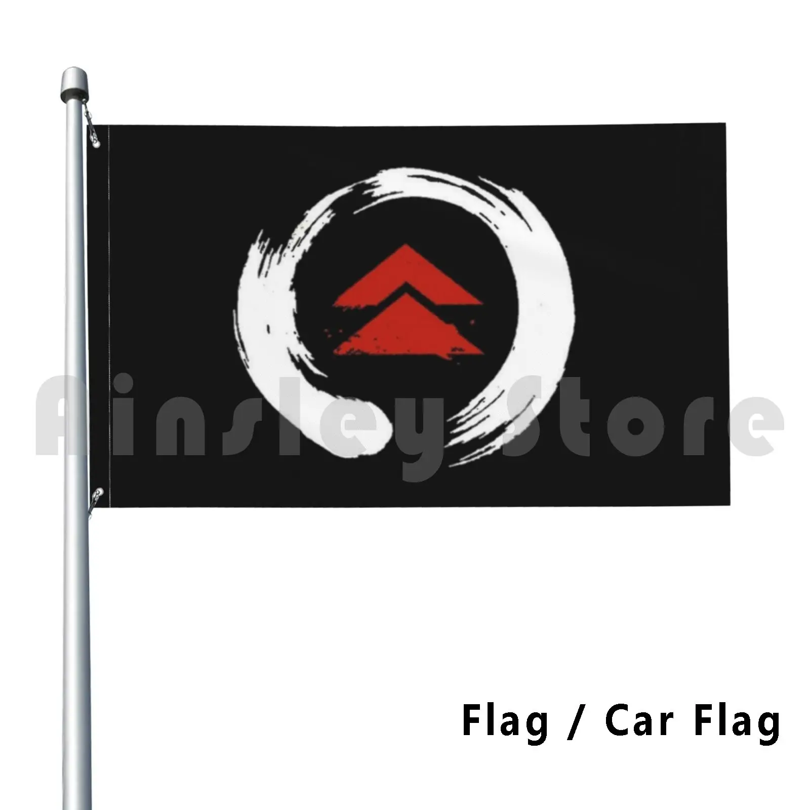 Tsushima Outdoor Decor Flag Car Flag Ghost Of Tsushima Ghost Tsushima Ps5 Ps4 Playstation Enso Circle Giapponese