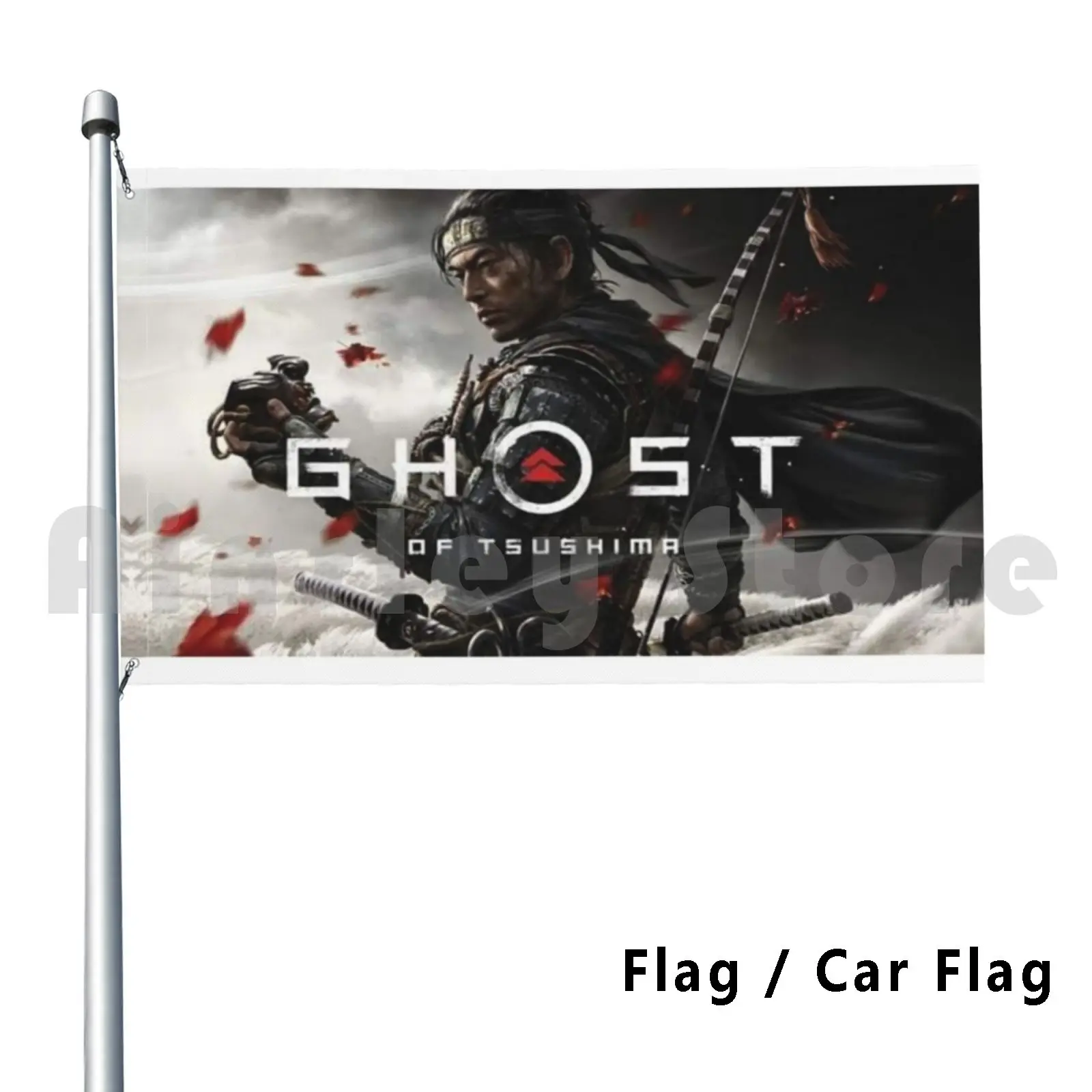 Ghost Of Tsushima Outdoor Decor Flag Car Flag 226 Ghost Of Tsushima Japan Ghost Ps4 Tsushima Gioco Giapponese