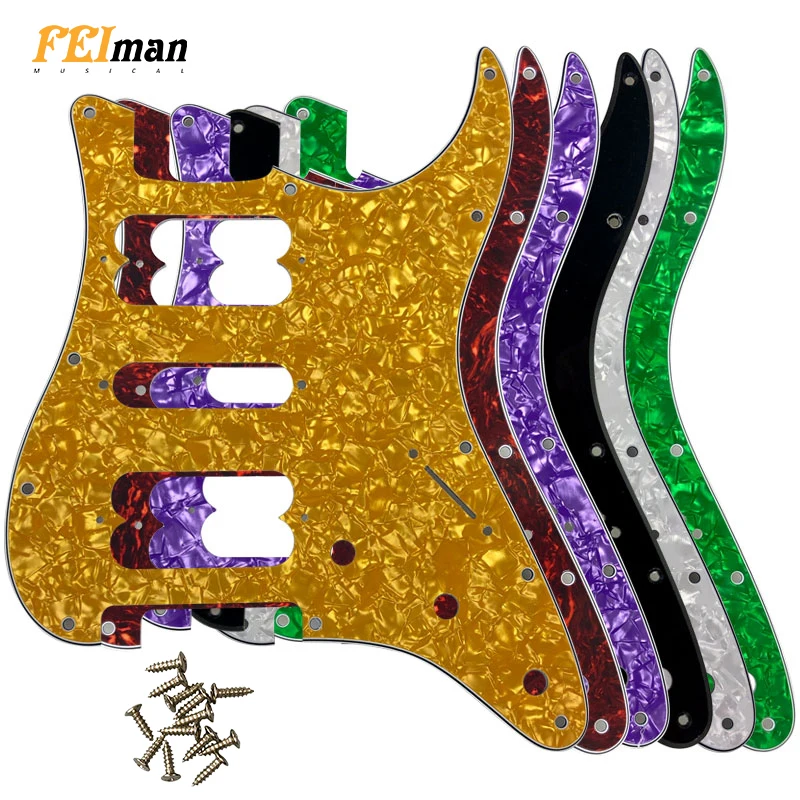 Fei Man - St Battipenna Con 11 Viti, Avviamento Parafango, Serie Hsh, Lettore Usa, Pickup, Piastra Antigraffio, Parti Di Chitarra