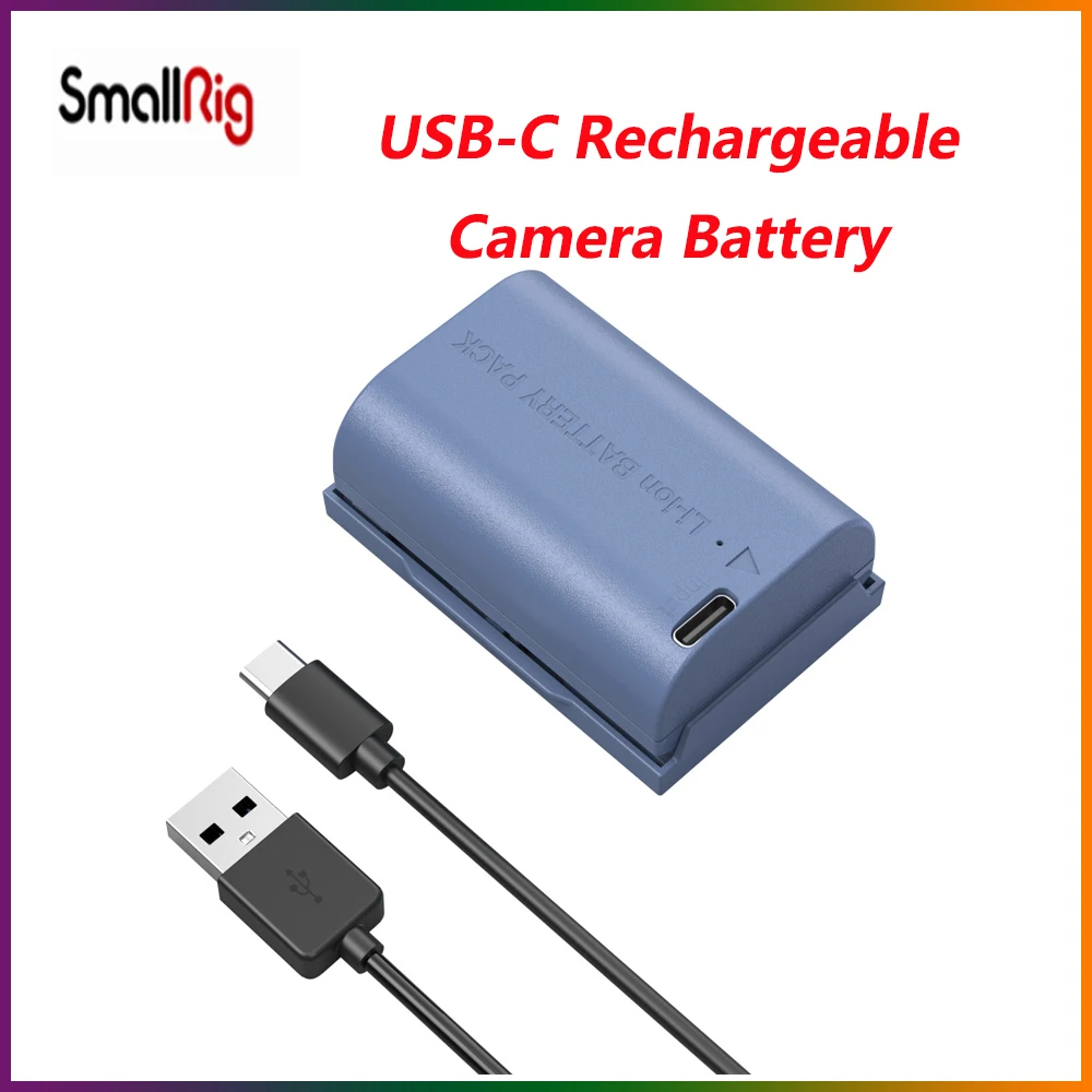 Smallrig Lp-E6Nh Np-W235 Np-Fz100 Usb-C Batteria Per Fotocamera Ricaricabile Per Fotocamera Sony Canon Fujifilm Sony A7M4/Zv-E1