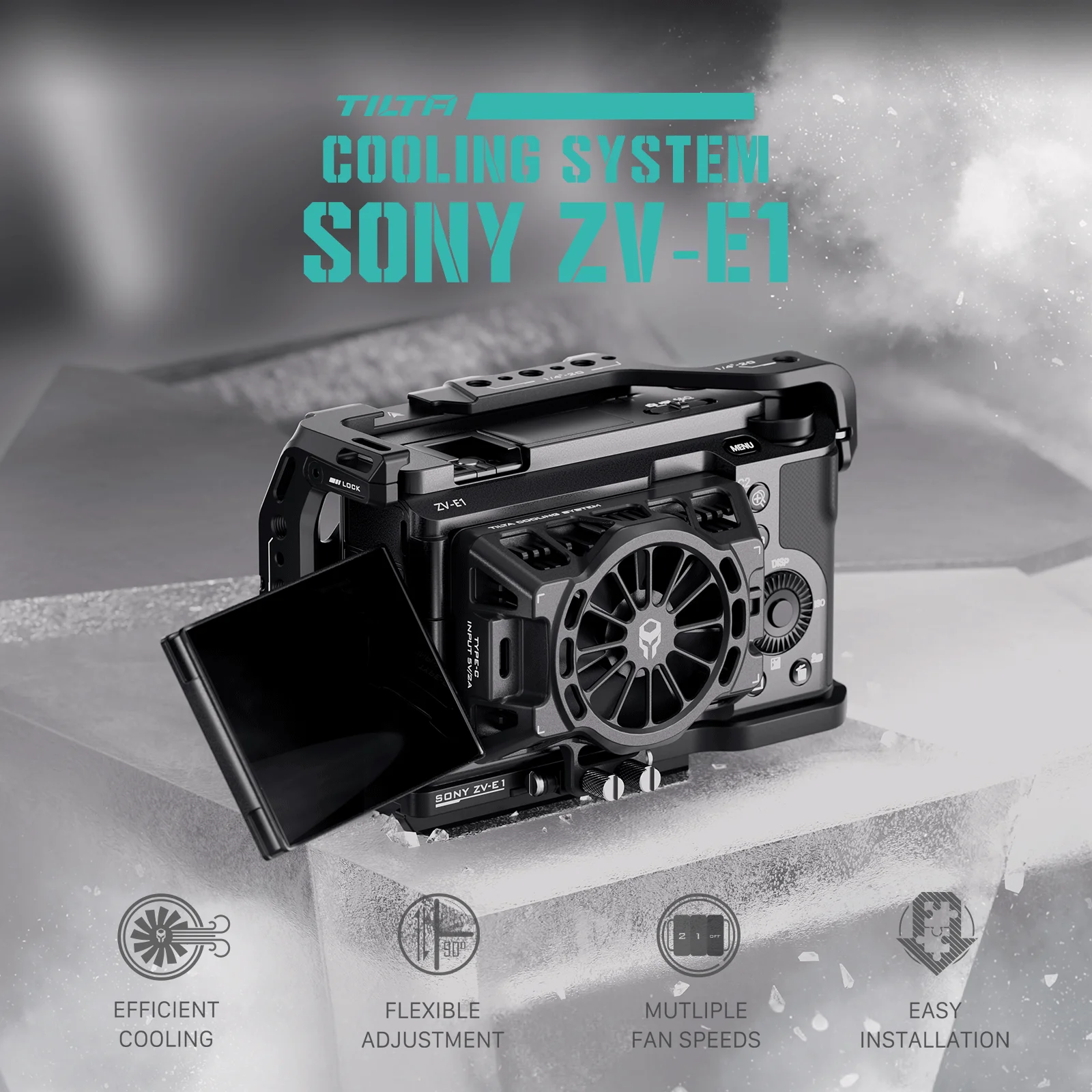 Tilta Sony Zv-E1 Kit Piastra Di Base Del Sistema Di Raffreddamento Per Sony Zv-E1-Nero Ta-T35-Csk-B