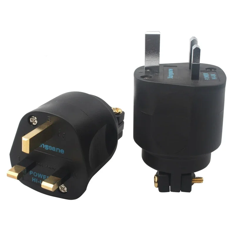 Hi-End F1 Uk Plug Placcato Oro E Rodio Audiophile Connettore Del Cavo Di Alimentazione Ca Adattatore Audio Hifi 13A 250V