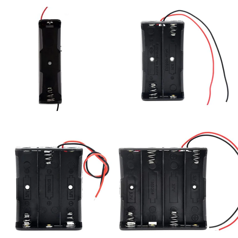 Vendita Calda 18650 Power Bank Case 1X 2X 3X 4X 18650 Portabatterie Scatola Di Immagazzinaggio Custodia 1 2 3 4 Slot Contenitore Batteria Con Cavo
