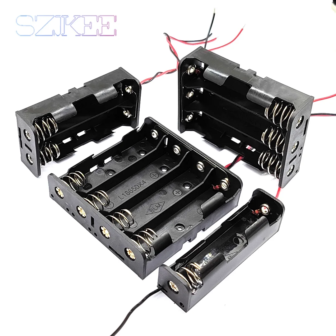 18650 Portabatterie Parallelo Allungato 18650 Custodie Power Bank 18650 Scatola Batteria Scatola Portaoggetti 18650 Case1/ 2/3/4 Slot 3.7V Fai Da Te