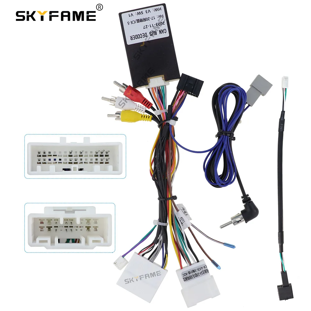 Skyfame Car 16Pin Stereo Wire Harness Adapter Canbus Box Deceder Per Mazda 3 Axela Cx-3 Cx-5 Mazda 6 Atenza Cx3/Cx5