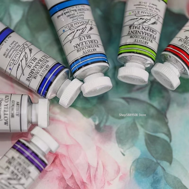 15Ml 70 Colors Americanm.Graham Artist Grade Watercolor Paint Tube Watercolor  Gouache  Art  Water Color Paints