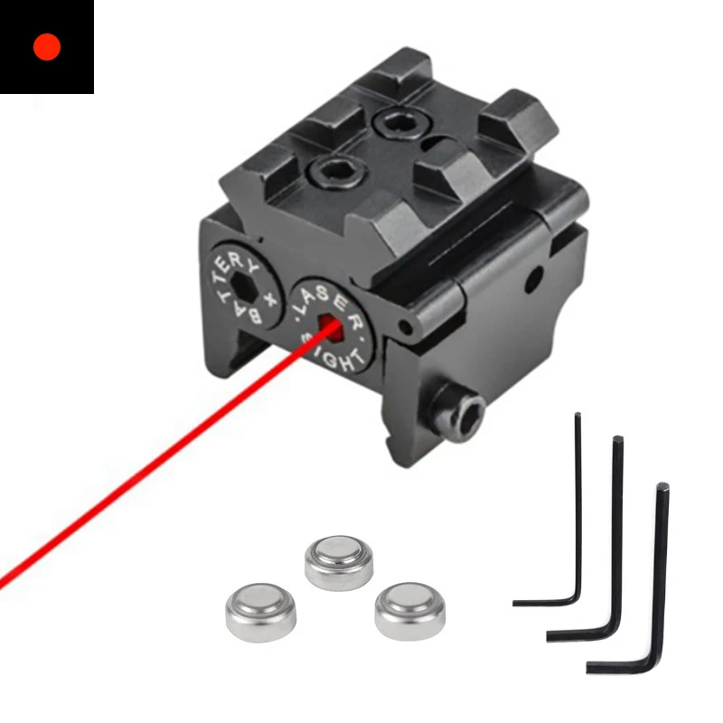 Low-Base Small Fish Bone Mini Hanging Red Laser Sight 20Mm Rail Red Laser Sight Nerf Water Bomb Accessori Per La Caccia Red Dot