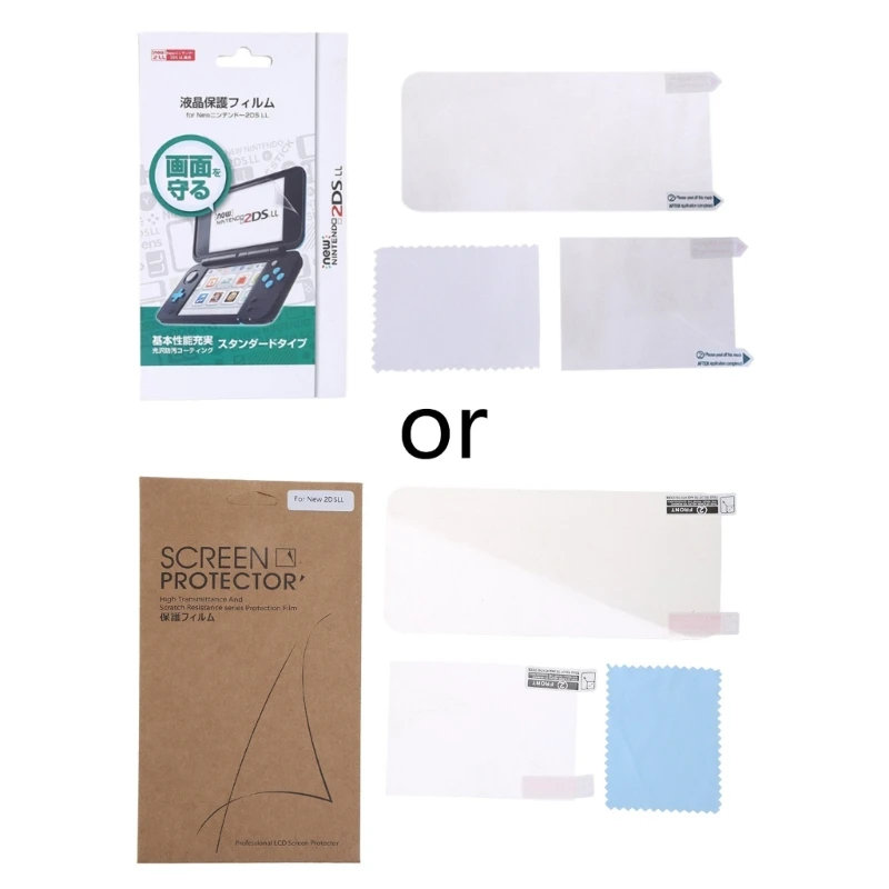 Pellicola Protettiva Antigraffio Per New 2Ds Xl Ll Proteggi Schermo Lcd Superiore E Inferiore Per 2Ds Xl/2Ds Ll P9Jd
