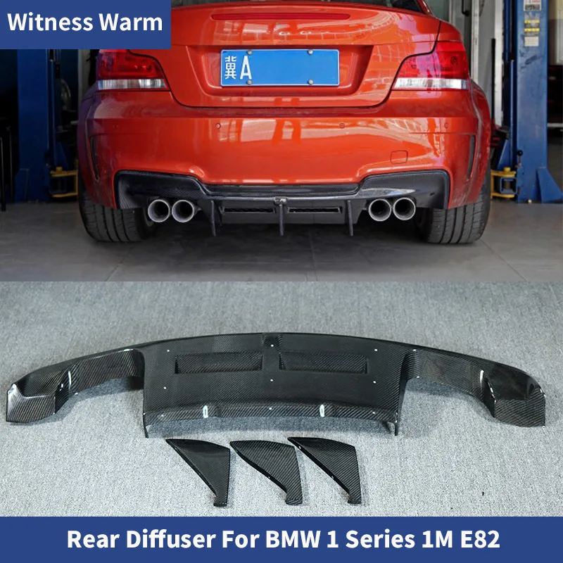 Per E82 E87 Spoiler Diffusore Labbro Posteriore In Fibra Di Carbonio Per Bmw Serie 1 E82 E87 1M 2011 Splitter Labbro Paraurti Posteriore