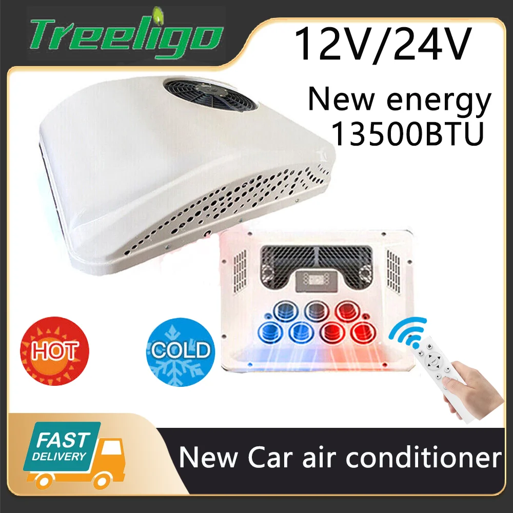 Treeligo Rv Roof Condizionatore D'Aria Heat And Cool 12V 24V Electric Rv Parcheggio Sul Tetto Ac Per Camion Camper Van Caravan Motor Home