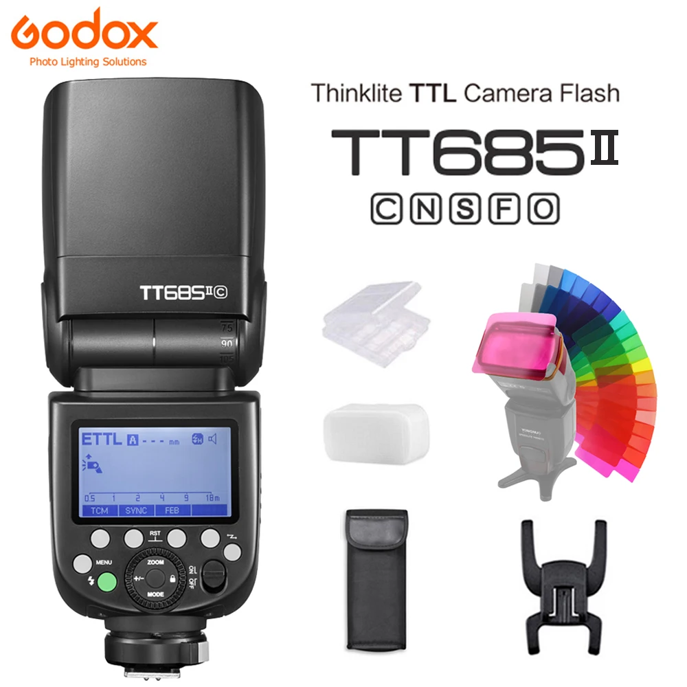 Godox Tt685Ii Tt685Iic Tt685Iin Tt685Iis Tt685Iif Tt685Iio Ttl Hss Camera Flash Speedlite For Canon Nikon Sony Fuji Olympus