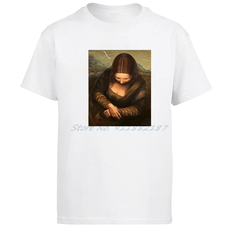 Monalisa Mona Lisa Painture Funny Graphic T-Shirt Tees Top Summer Harajuku T-Shirt Oversize Stampa Traspirante Abbigliamento Uomo