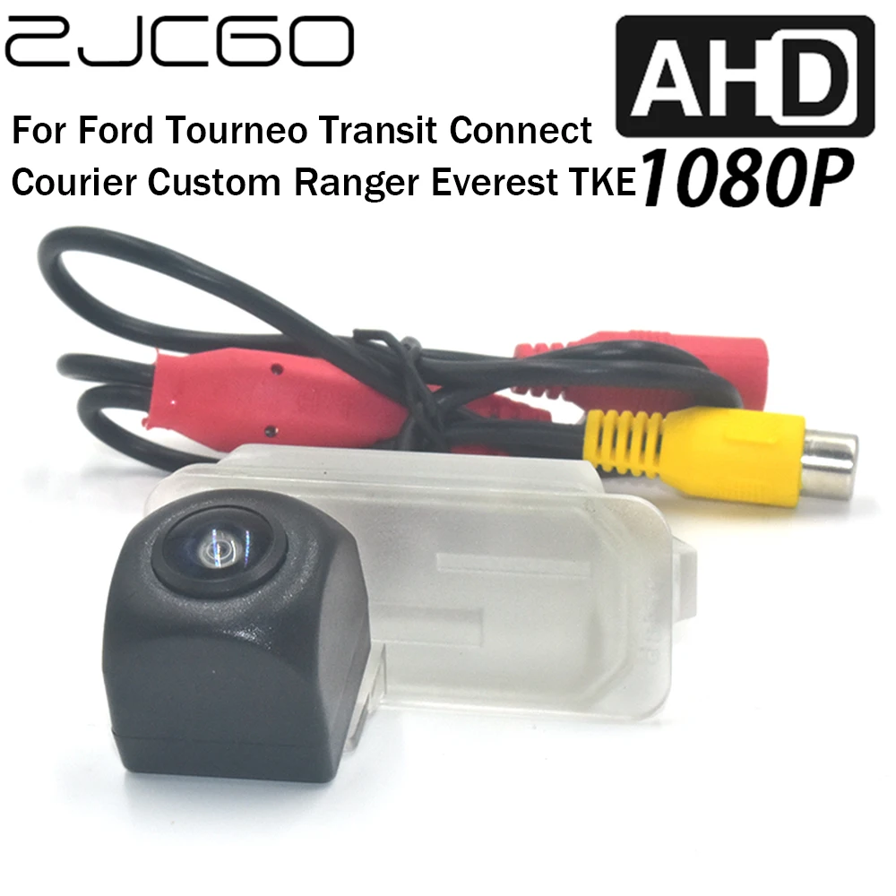 Zjcgo Car Rear View Reverse Backup Parking Ahd 1080P Camera Per Ford Tourneo Transit Connect Corriere Custom Ranger Everest Tke
