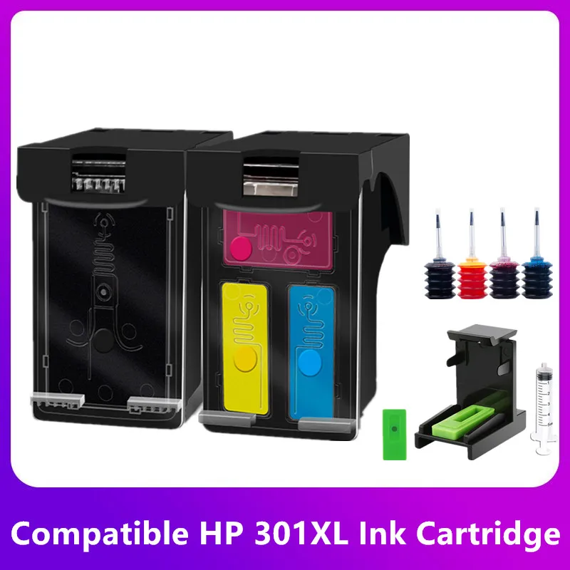 Cartuccia Ricaricabile Rigenerata 301Xl Compatibile Con Hp 301 Hp 301 Hp Deskjet 1010 1011 1012 1050 1051 1055 1056 1050A