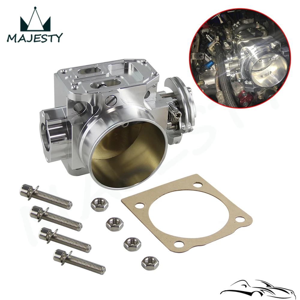 Nuovo Corpo Farfallato 70Mm Di Ingegneria Adatto Per Mitsubishi Lancer Evo 4 5 6 Dsm 4G63 Argento