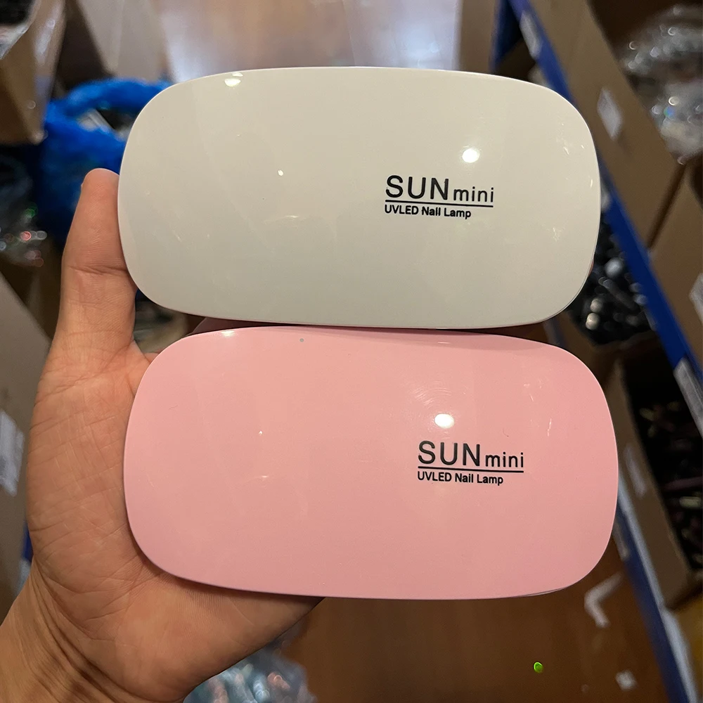 6W Mini Nail Dryer Machine Portable 6 Led Uv Lamp White Pink Home Use Lampada Per Unghie Per Asciugare La Vernice Per Smalto Con Cavo Usb