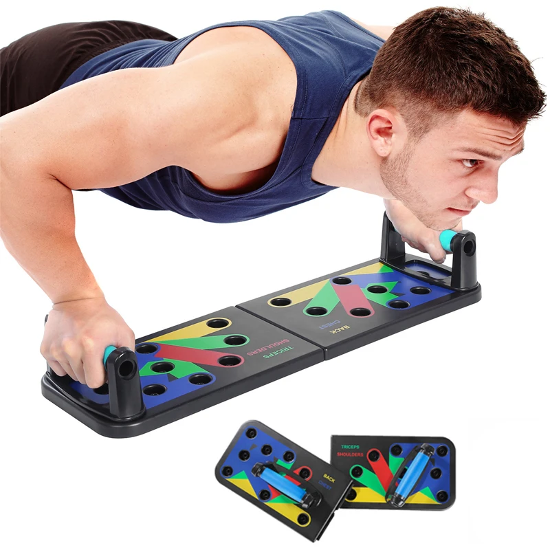 9 In 1 Push Up Board Pieghevole Staccabile Portatile Fitness Esercizio Allenamento Push-Up Strumenti Pushup Stand Per Palestra Body Building