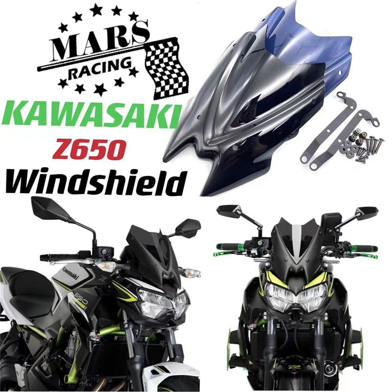 Accessori Moto Sport Parabrezza Visiera Visiera Deflettori Vento Per Kawasaki Z 650 Z650 2020 2021 Kawasaki Z650