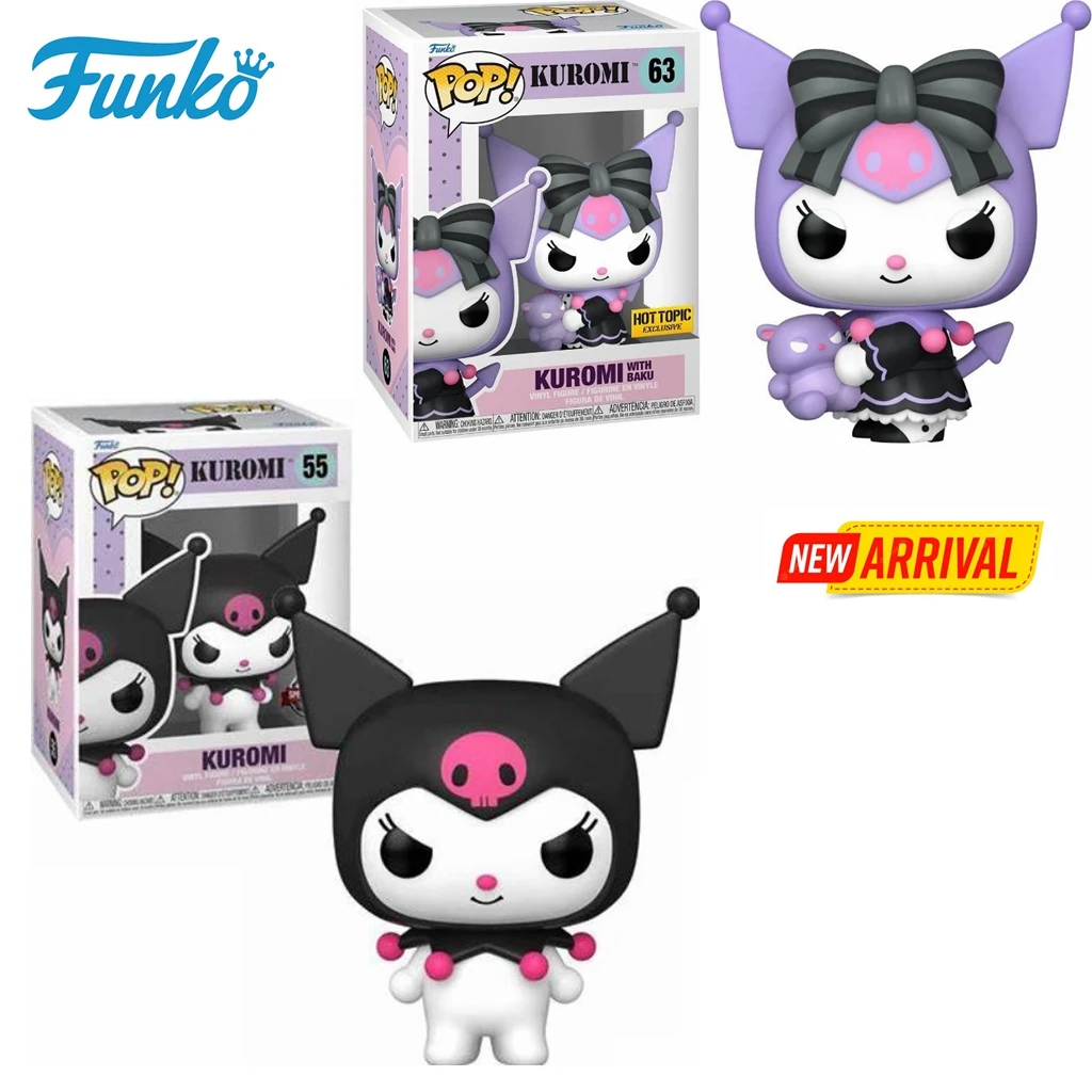 Funko Pop Kuromi Con Baku 63 # Kuromi 55 # Vinyl Dolls Action Figure Hot Topic Modello Esclusivo Giocattoli Per Bambini Regalo Di Compleanno