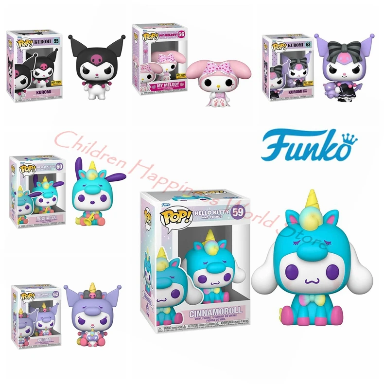 Nuovo Arrivo Funko Pop! Kuromi #55 #62 Con Baku #63 #64 Melody #56 Bambole In Vinile Action Figure Toy Collection Decorazione Per Regali