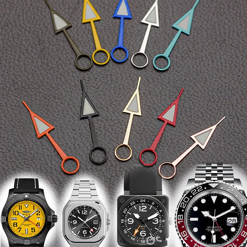 Gmt Watch Hands Fit Seiko Nh34 Gmt Movimento Verde Luminoso Per Movimento Automatico Orologi Accessori Parti