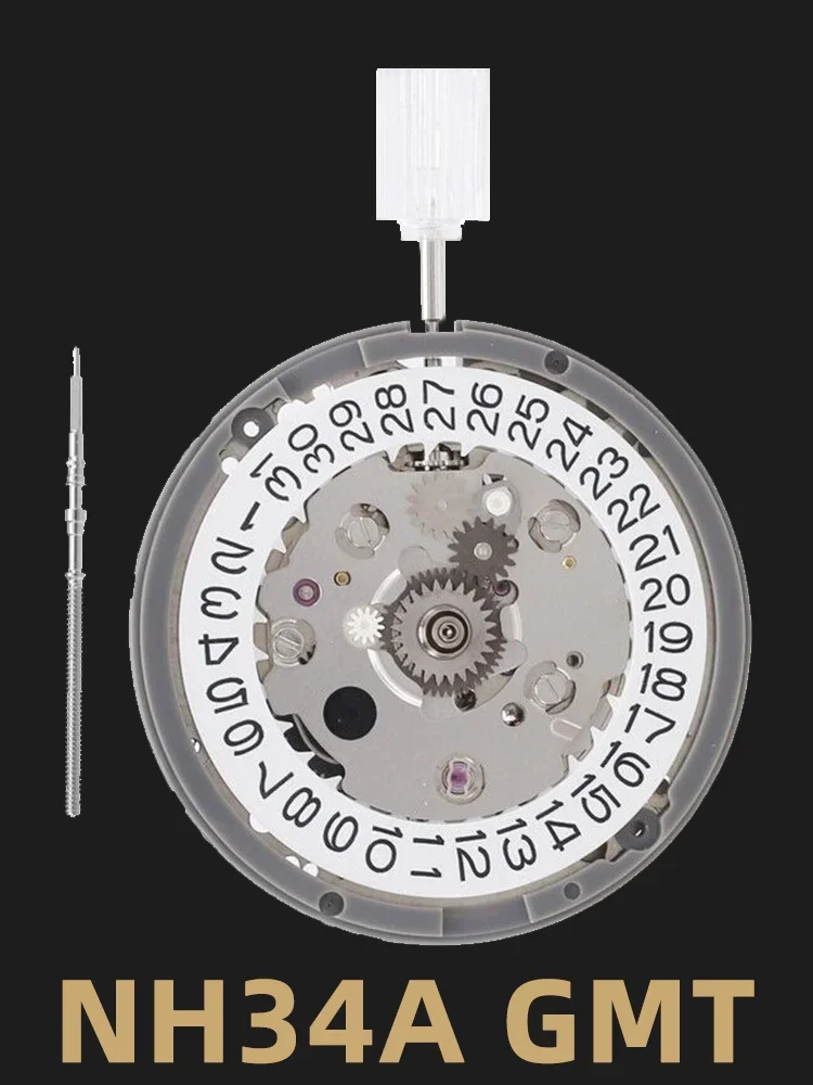 Nuovo Originale Giappone Seiko Nh34 Movimento 24 Gioielli Nh34A Gmt 4 Mani 4 R34 Gmt Data Watch Avvolgimento Automatico In Metallo Ad Alta Precisione