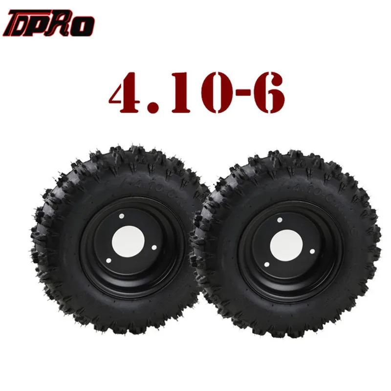 Pneumatici Anteriori E Posteriori 4.10-6 Pneumatici Ruote Ruote Cerchi Per Go Kart Scoote Quad Bike Buggy Trolley Drift Trike Atv Fai Da Te
