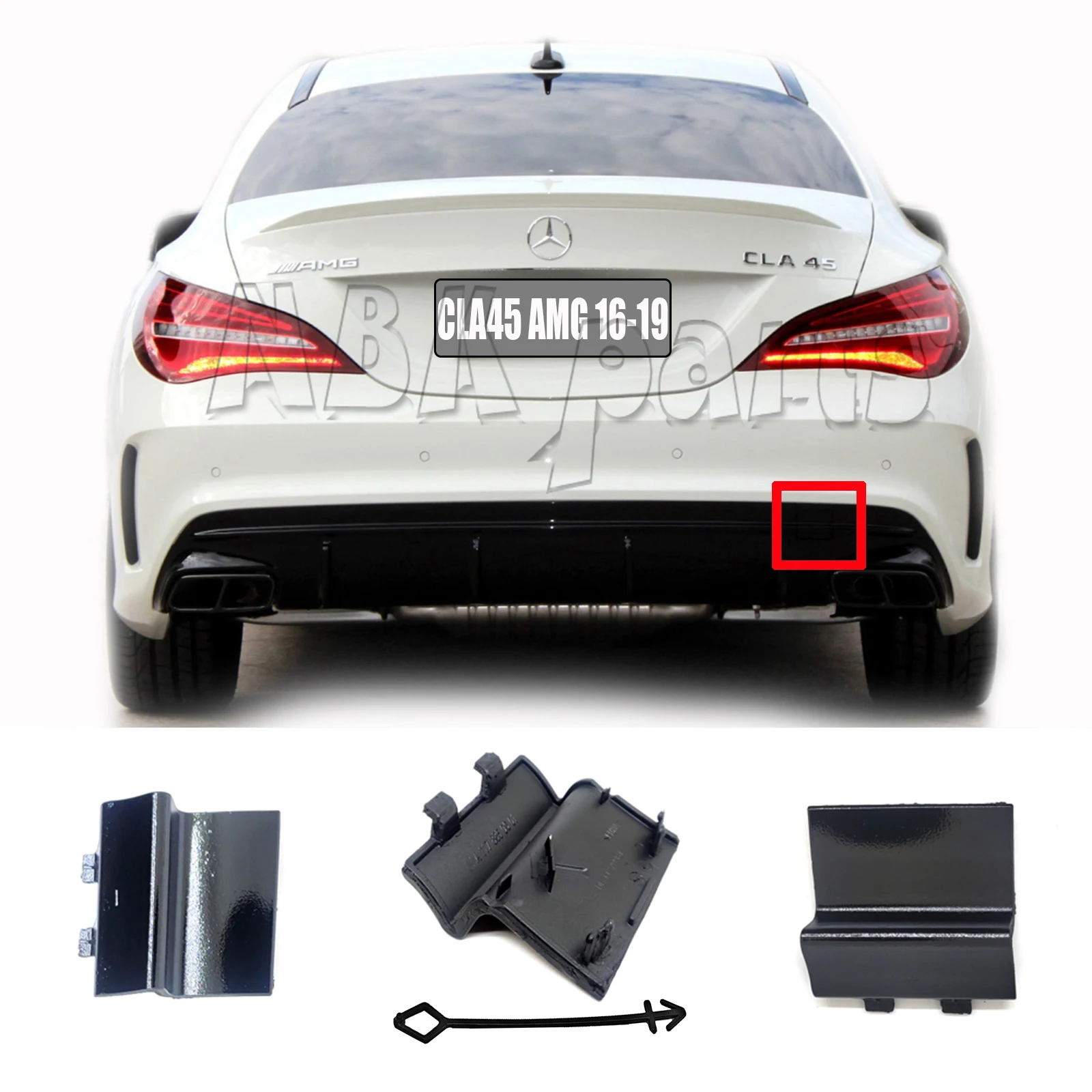 Fit 12-19 Mercedes Amg Cla W117 Facelift Cla45 Cla45Amg 45Amg Coupe Rar Tow Hook Cover A1178850601