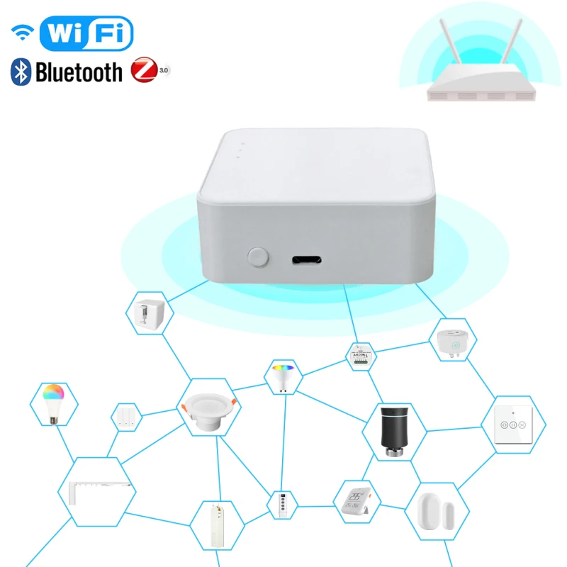 Tuya Smart Hub Zigbee Gateway Hub Wifi + Bluetooth + Zigbee Gateway Alexa Google Home Tuya/Smart Life App Telecomando Smart Home