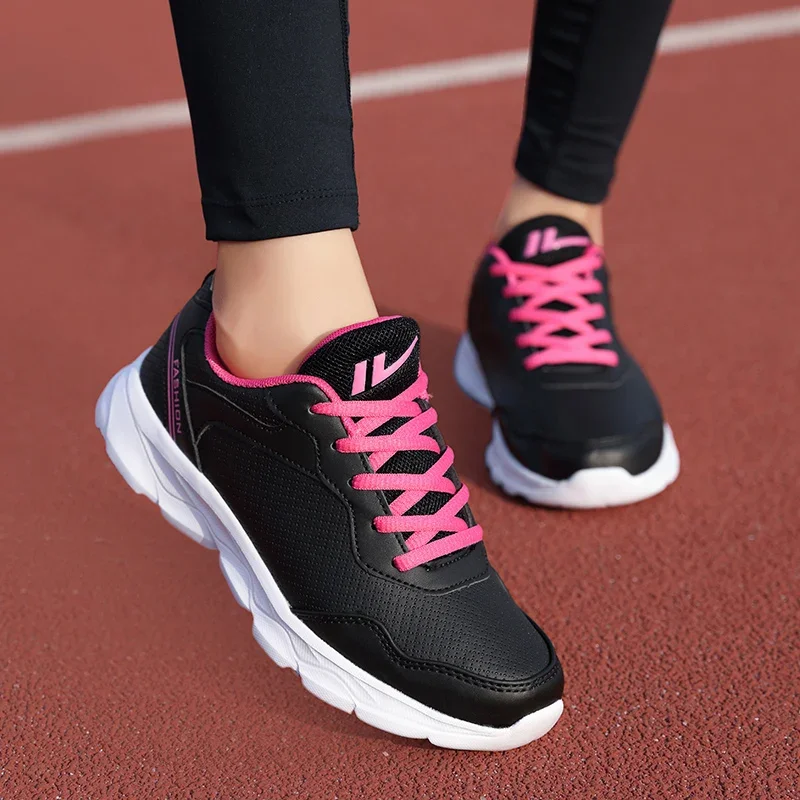 Scarpe Sportive Da Donna Sneakers Piattaforma Da Tennis Femminile Nera 2023 Altezza Crescente Scarpe Da Corsa Casual Femme Primavera Antiscivolo Femin