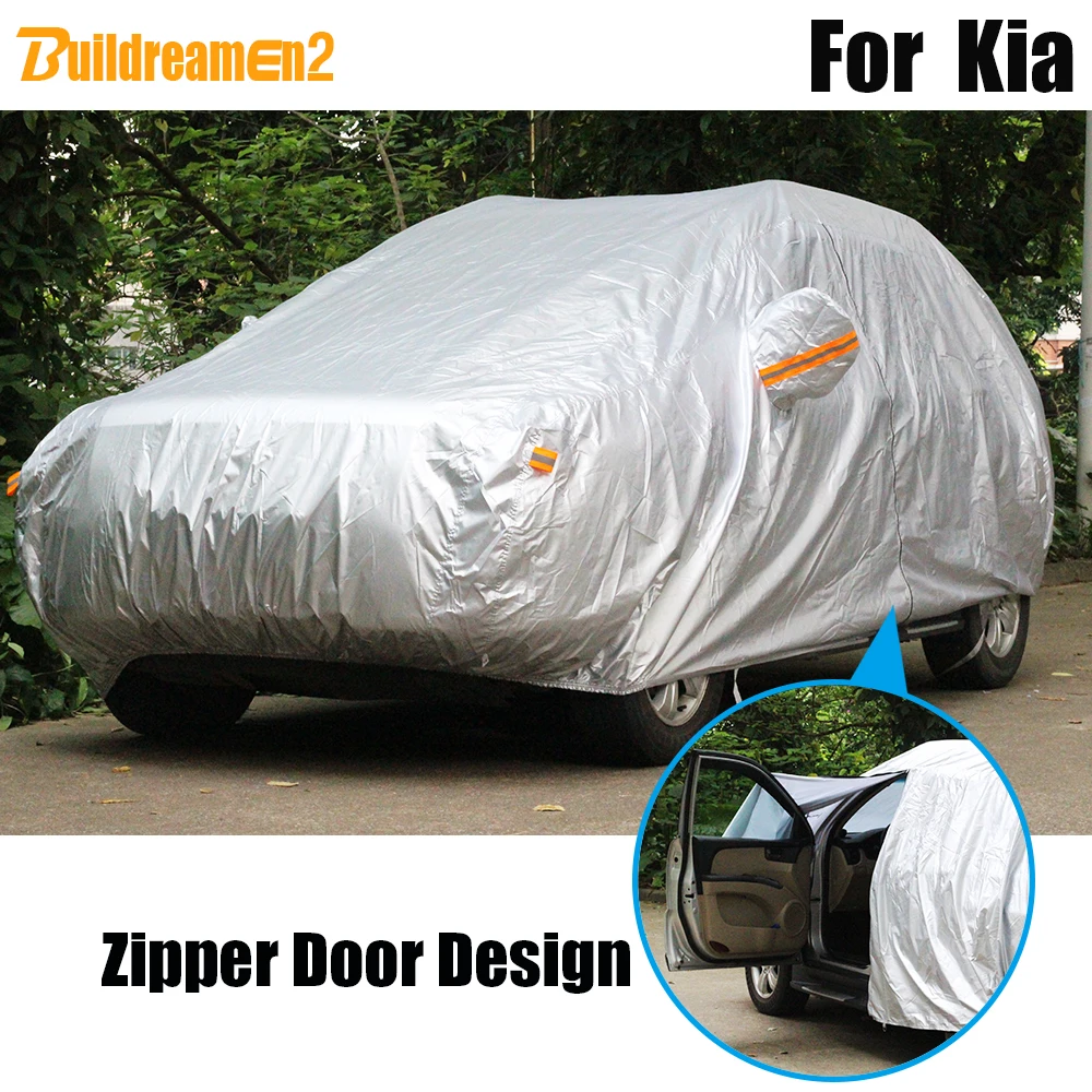 Buildreamen2 Copertura Completa Per Auto Outdoor Sun Snow Rain Copertura Protettiva Antipolvere Impermeabile Per Kia K5 K9 Opirus Rio Soul Ceed Kx3 Kx