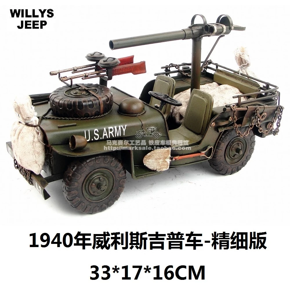 Hot Classic Retro 1940 Willis Jeep Model Creative Mini Iron Car Craft Miglior Regalo Home Bar Decoration