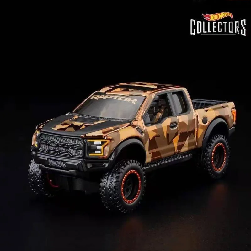 Hot Wheels Collectors Rlc 1:64 F-150 17 Ford Raptor Jeep Red Green 1944 Willys Mb Suv Metal Diecast Car Toy