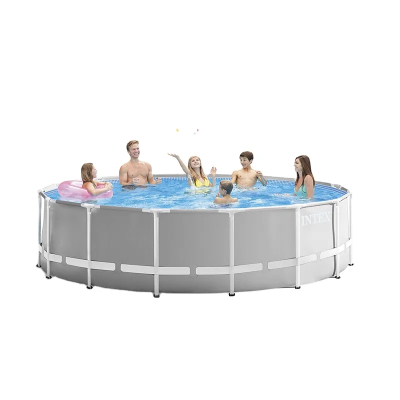 Intex 26726 15 Piedi X 48 Pollici Prism Frame Premium Pool Set Fuori Terra Outdoor Ultra Piscina Set Completo