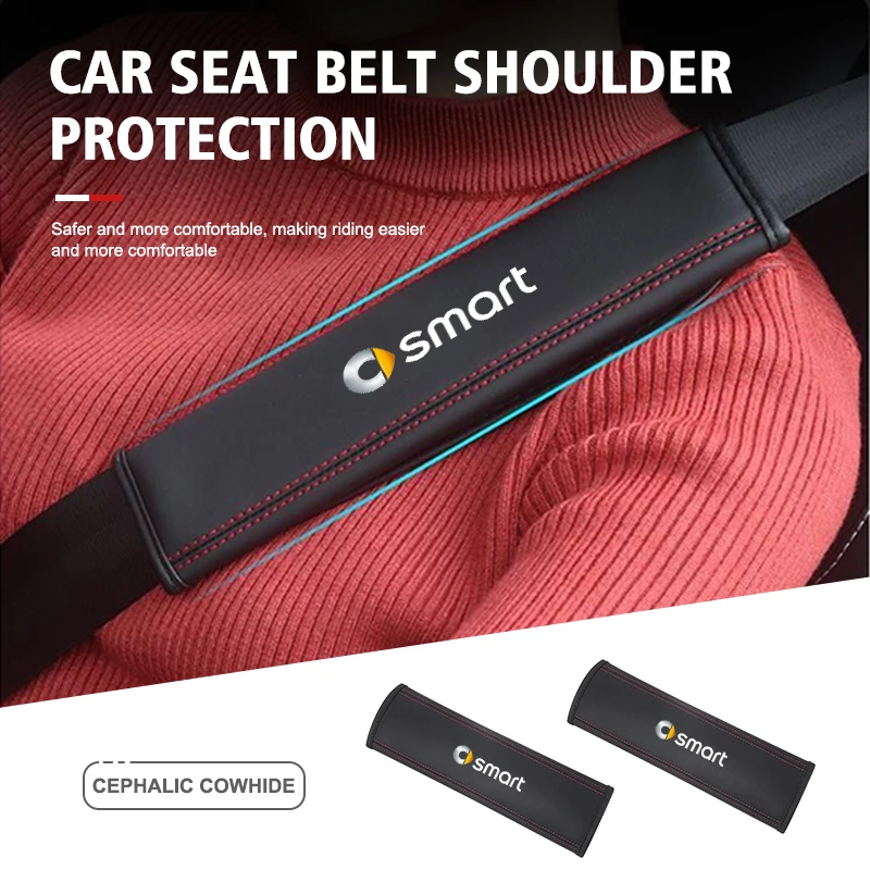 Per Smart Car Seat Belt Protezione Della Spalla Imbottitura Pad Accessori Auto 451 450 Crossblade City Cabrio City-Coupe Roadster