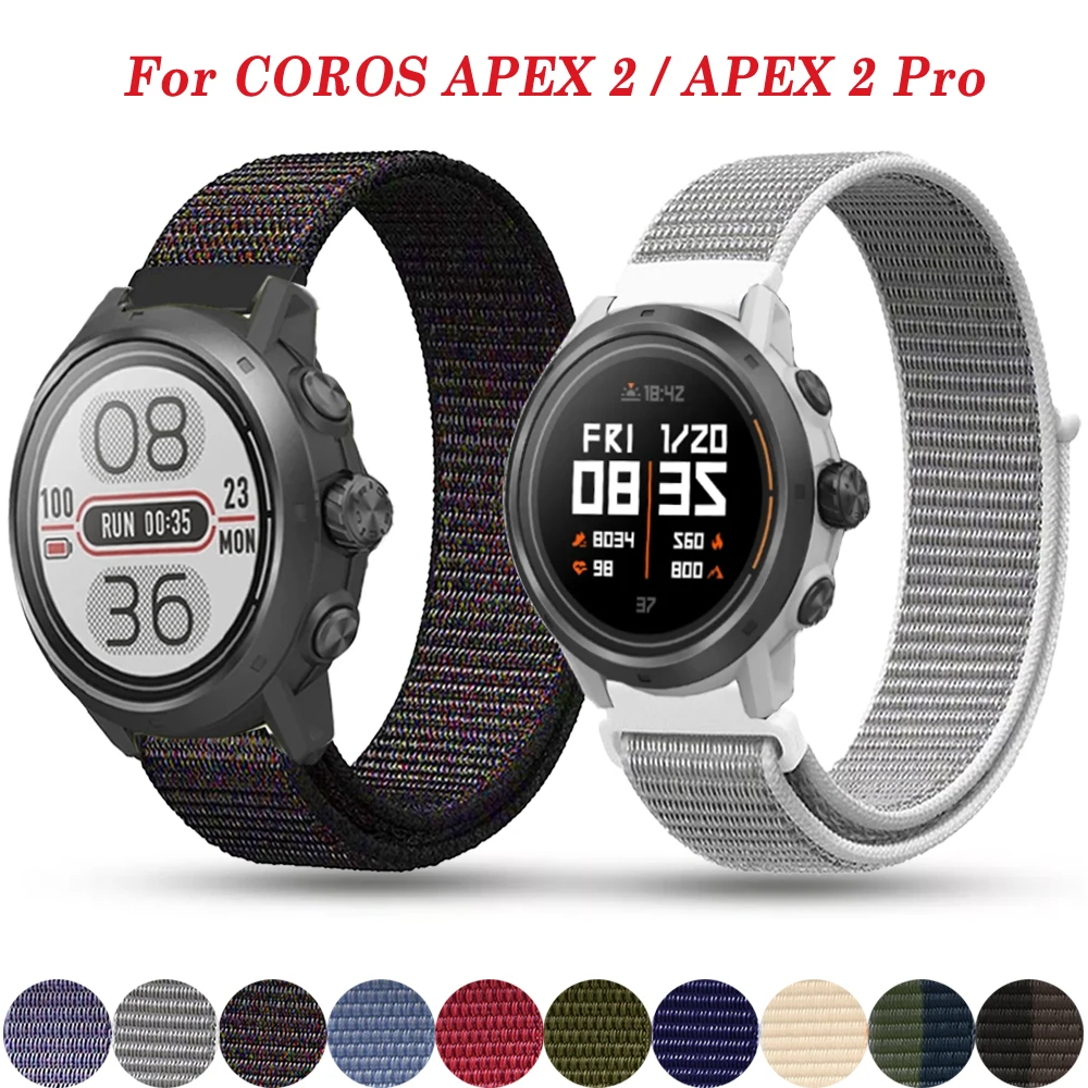 Cinturino Per Orologio Intelligente Da 22/20Mm Per Coros Apex 2/Apex 2 Pro Sostituzione Sportiva In Nylon Per Coros Pace 2/Apex 42Mm 46Mm Cinturini Co