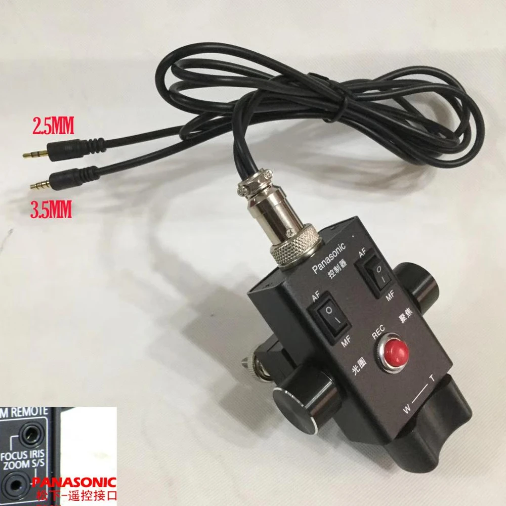 Zoom Messa A Fuoco Remote Controller Per Lanc Panasonic Telecamere Hc-X1 Ag-Ux90 Hc-Pv100 Ag-Ac30 Ag-Ux180 Hc-X1000 Ag-Ac90 Au-Eva1