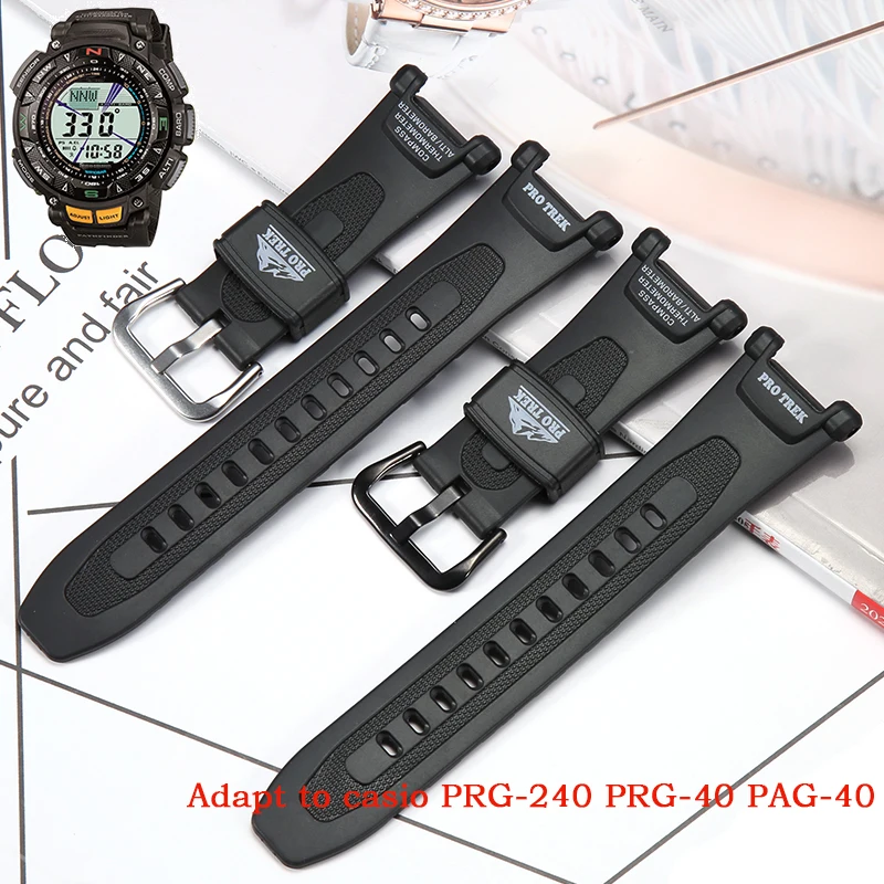Cinturino In Gomma Adatto Per Casio Protrek Prg-240 Prg-40 Pag-40 Accessori Per Orologi In Resina Con Cinturino Impermeabile Da Uomo Serie Pathfinder