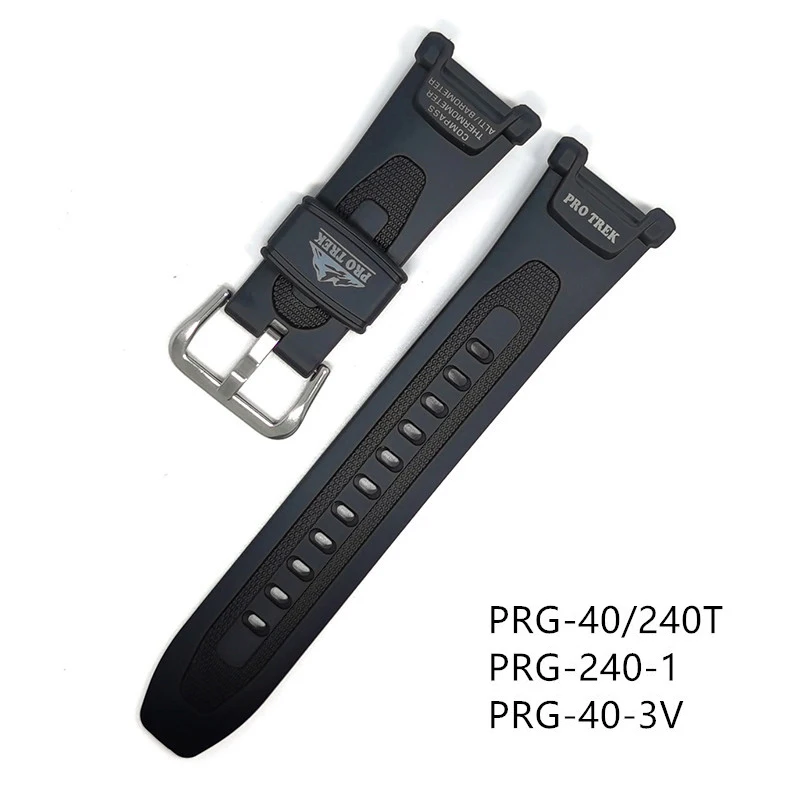Cinturino Sportivo In Resina Per Casio G Shock Prg-40T Prg-240T Prg-240-1 Prg-40-3V Da Uomo Cinturino In Gomma Impermeabile