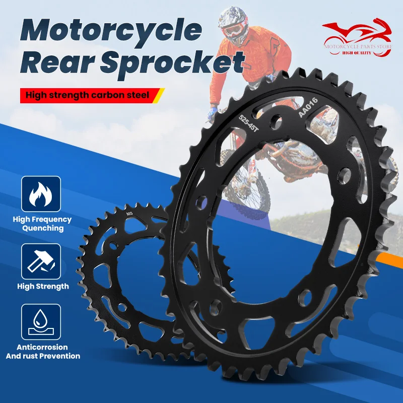 525 45T 47T Pignone Posteriore Mt-09 Tracer 9 Xsr900 Mtm890 900 Nikken Cbr600 F4 Xl1000 Mt 09 Xsr 900 Cbr 600 Per Honda Per Yamaha