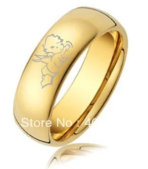 Spedizione Gratuita! All'Ingrosso Usa Vendite Calde E & C Gioielli Più Nuovo Piccolo Angelo Design Nuovo Gp Tungsten Wedding Ring Mens Gioielli Da Spo