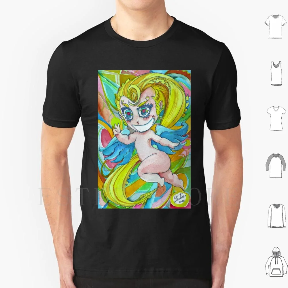 Putto 1 T Shirt Uomo Cotone 6Xl Putto Putti Bambino Ala Alata Angeli Piccolo Angelo Piccoli Angeli Comic Psichedelico