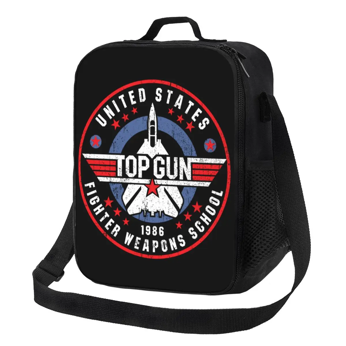 Us Fighter Arms School Weared Thermal Insulated Lunch Bag Top Gun Maverick Lunch Tote Camping Travel Bento Food Box
