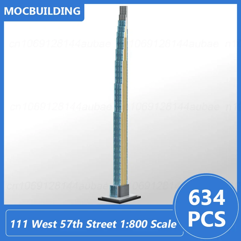 111 West 57Th Street 1:800 Scala Steinway Tower Architecture Model Moc Building Blocks Fai Da Te Assemblare Mattoni Regali Giocattolo Di Natale 634 Pe