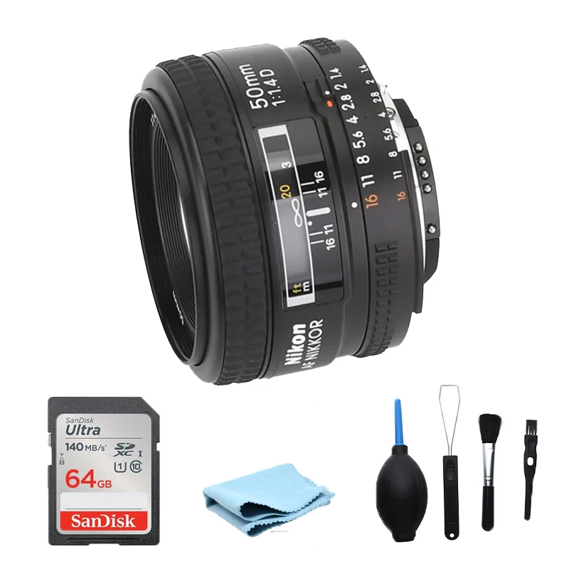 Obiettivo Dslr Nikon Af Fx Nikkor 50Mm F/1.4D Con Messa A Fuoco Automatica Per Fotocamere Dslr Nikon