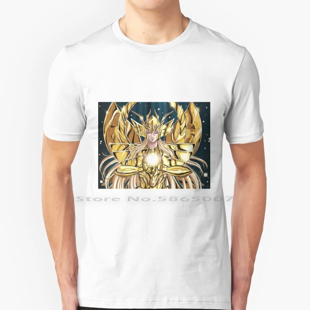 Maglietta Virgo Shaka 100% Cotone Virgo Shaka Anime Manga Santa Maria Oro Shaka De Virgo Caballeros Del Zodiaco Cavalceiros