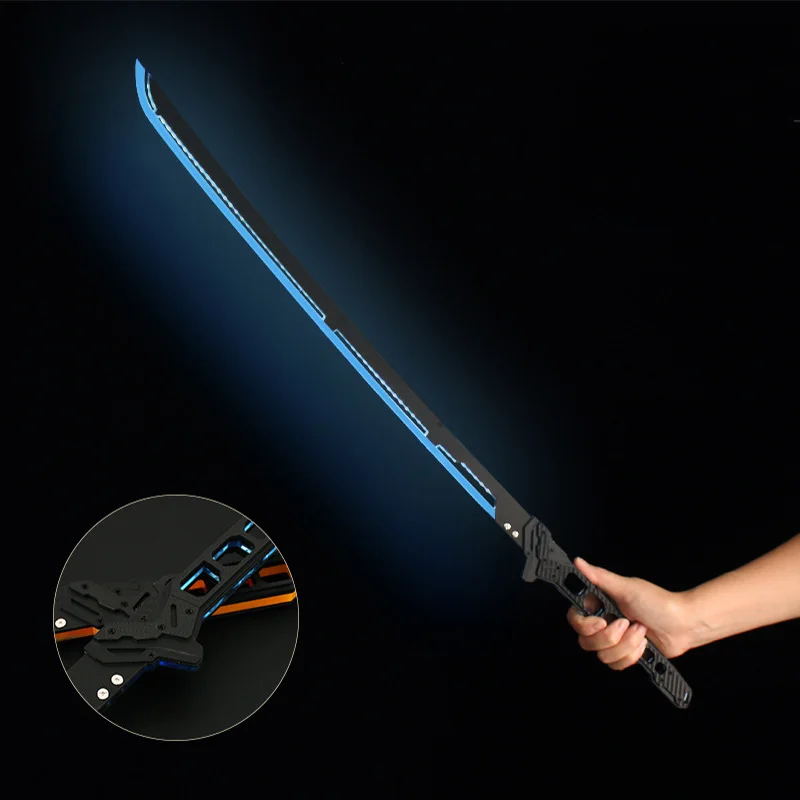 80Cm Cyberpunk Lightsaber Thermal Energy Toy Katana Cosplay Halloween Acrilico Giocattoli Luminosi Spade Modello Di Arma Regali Giocattolo Per Bambini